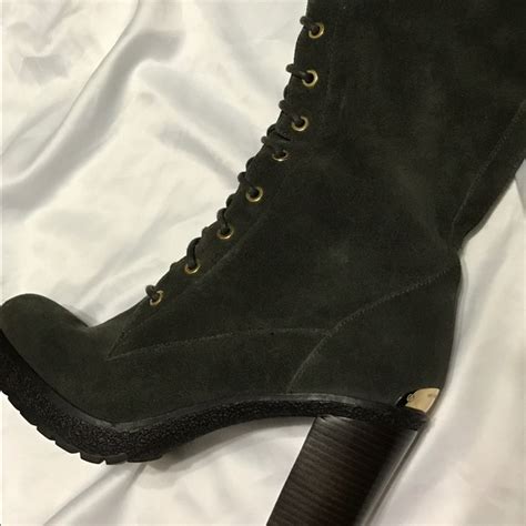 michael kors olive green boots